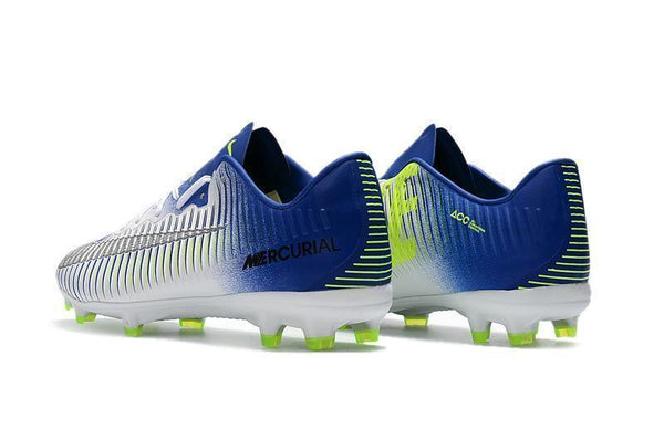 Nike Mercurial Vapor XI FG Soccer Cleats White Blue Green - SocSports