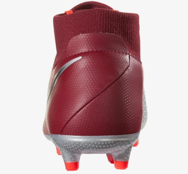 Nike Phantom Vision Elite DF FG Soccer Cleats Maroon Silver Black - SocSports