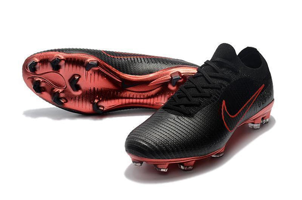 Nike Mercurial Vapor Flyknit Ultra FG Soccer Cleats Black Wine Red - SocSports