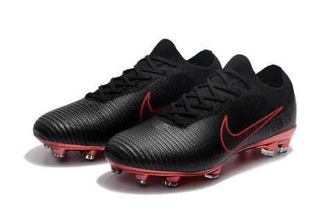 Nike Mercurial Vapor Flyknit Ultra FG Soccer Cleats Black Wine Red - SocSports