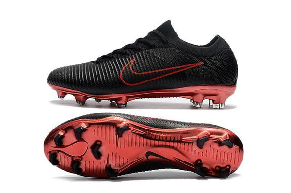 Nike Mercurial Vapor Flyknit Ultra FG Soccer Cleats Black Wine Red - SocSports