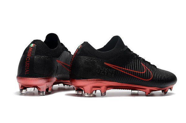 Nike Mercurial Vapor Flyknit Ultra FG Soccer Cleats Black Wine Red - SocSports