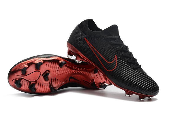 Nike Mercurial Vapor Flyknit Ultra FG Soccer Cleats Black Wine Red - SocSports