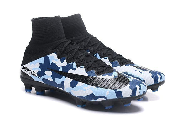 Nike Mercurial Superfly V FG Soccer Cleats Military Camouflage Blue - SocSports