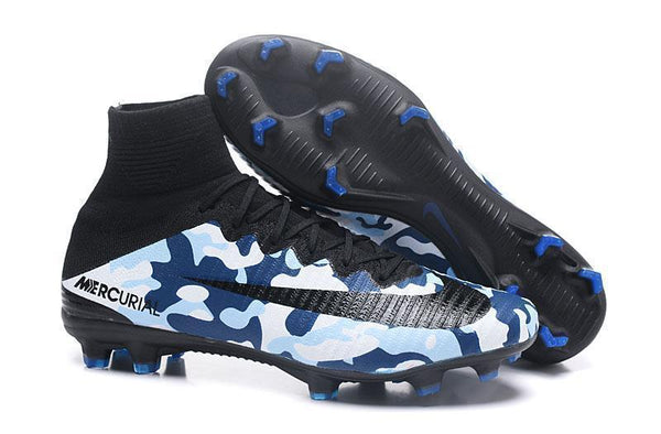 Nike Mercurial Superfly V FG Soccer Cleats Military Camouflage Blue - SocSports
