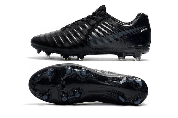 Nike Tiempo Legend VII FG Soccer Cleats All Black - SocSports