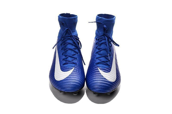 Nike Mercurial Superfly V AG Soccer Cleats Blue White - SocSports