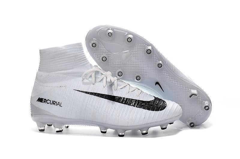Nike Mercurial Superfly V AG Soccer Cleats White Black - SocSports