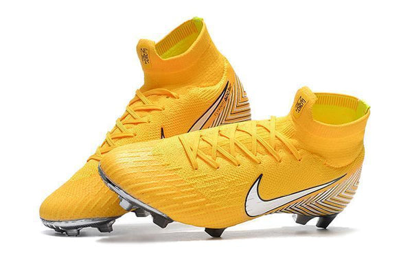 NIKE Mercurial Superfly VI 360 Elite Neymar FG Yellow White High Cut - SocSports