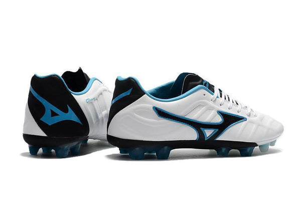 Mizuno Rebula V1 FG Soccer Cleats White Black Blue - SocSports