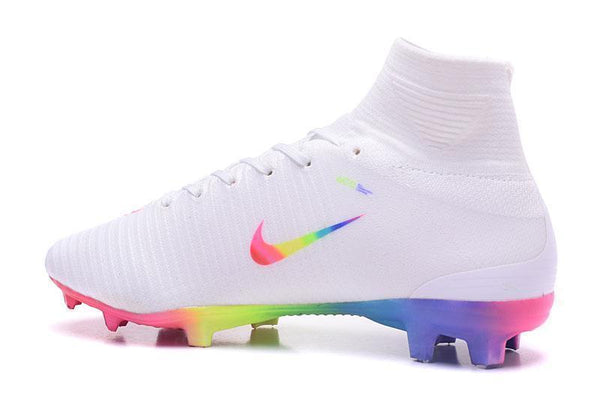 Nike Mercurial Superfly V FG Soccer Cleats True White Colourful - SocSports