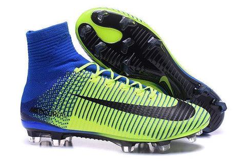 Nike Mercurial Superfly V FG Soccer Cleats Green Blue Black - SocSports