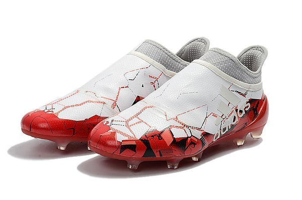 Adidas X 17+ Purechaos FG Soccer Cleats White Solar Red - SocSports