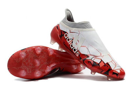 Adidas X 17+ Purechaos FG Soccer Cleats White Solar Red - SocSports