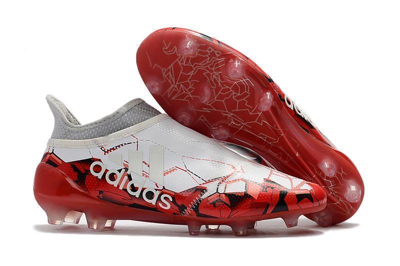 Adidas X 17+ Purechaos FG Soccer Cleats White Solar Red - SocSports