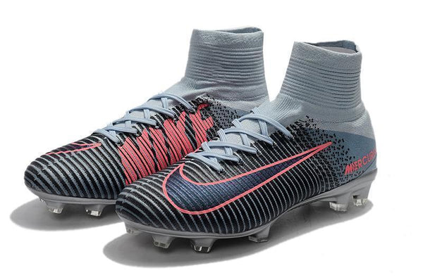 Nike Mercurial Superfly V FG Soccer Cleats Black Grey Chrome - SocSports