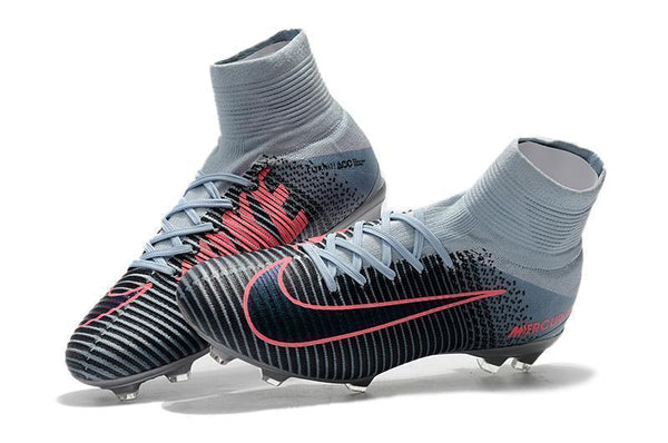 Nike Mercurial Superfly V FG Soccer Cleats Black Grey Chrome - SocSports