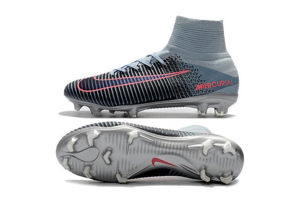 Nike Mercurial Superfly V FG Soccer Cleats Black Grey Chrome - SocSports