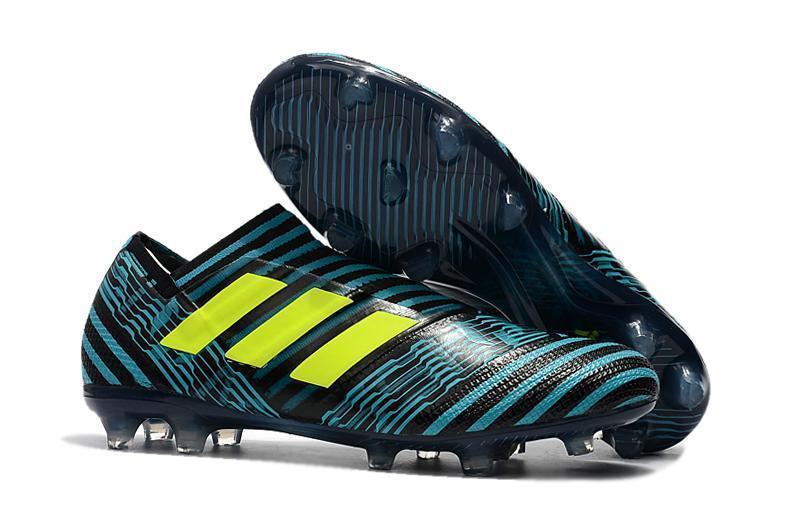 New Adidas Nemeziz FG Agility TPU Soccer Cleats Shoes BLue Black Lime