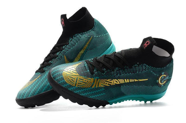 Nike Mercurial SuperflyX VI Elite CR7 Turf Soccer Cleats Clear Jade - SocSports