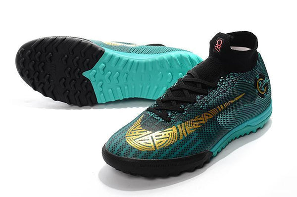 Nike Mercurial SuperflyX VI Elite CR7 Turf Soccer Cleats Clear Jade - SocSports