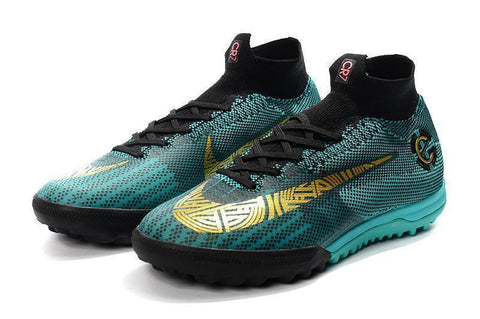 Nike Mercurial SuperflyX VI Elite CR7 Turf Soccer Cleats Clear Jade - SocSports