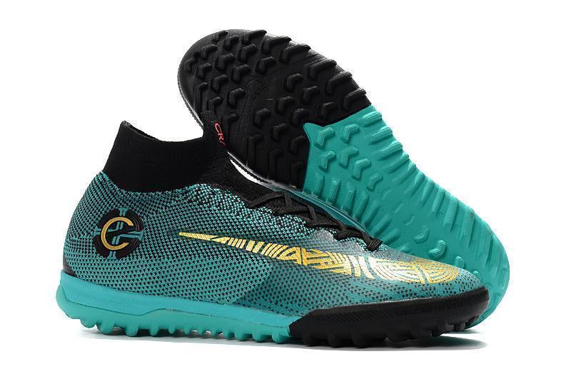 Nike Mercurial SuperflyX VI Elite CR7 Turf Soccer Cleats Clear Jade - SocSports