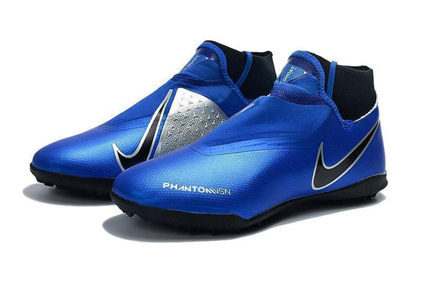 Nike Phantom Vision Elite TF Nike Turf Blue Silver Black - SocSports