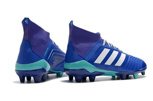 Adidas Predator 18.1 FG Soccer Cleats Purple Blue White turquoise - SocSports