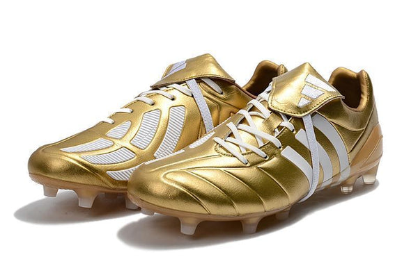 Adidas Predator Mania Champagne FG Soccer Cleats Golden White - SocSports