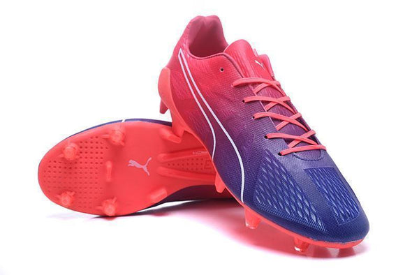 PUMA evoSPEED Fresh 2.0 FG Soccer Cleats Bright Plasma True Blue