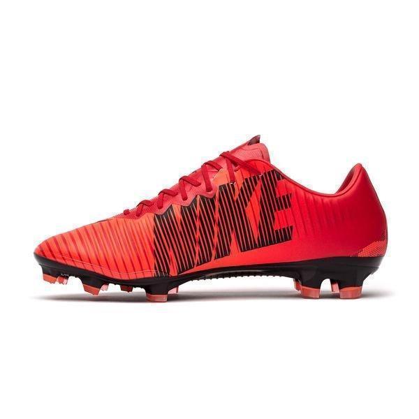 Nike Mercurial Vapor XI FG Soccer Cleats University Red Black - SocSports