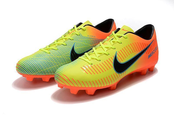 Nike Mercurial Vapor X FG Soccer Cleats Yellow Orange Green - SocSports