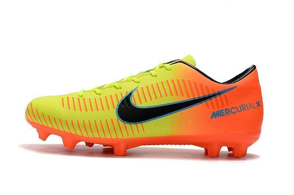 Nike Mercurial Vapor X FG Soccer Cleats Yellow Orange Green - SocSports
