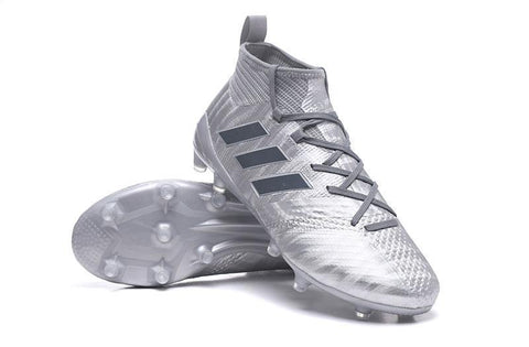 Adidas ACE 17.1 Magnetic Control FG Soccer Cleats Silver Metallic - SocSports