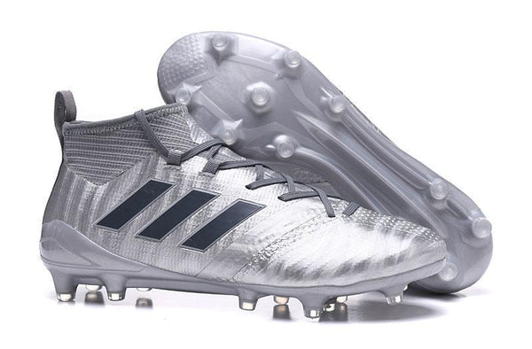 Adidas ACE 17.1 Magnetic Control FG Soccer Cleats Silver Metallic - SocSports