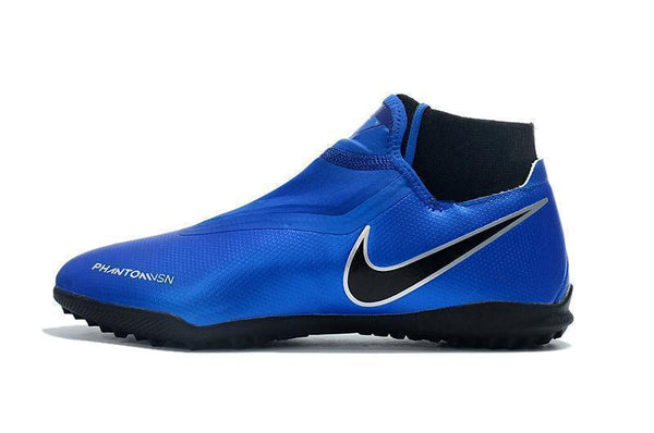 Nike Phantom Vision Elite TF Nike Turf Blue Silver Black - SocSports