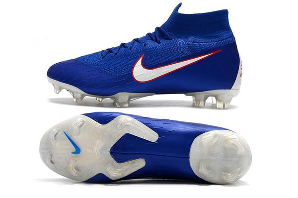 NIKE Mercurial Superfly VI 360 Elite FG Blue White Orange Lining - SocSports