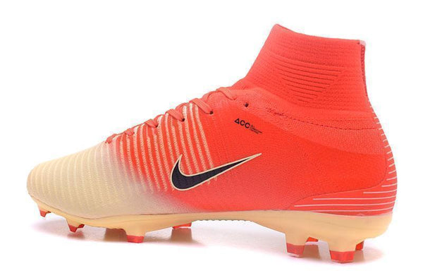 Nike Mercurial Superfly V FG Soccer Cleats Red Yellow Gold - SocSports