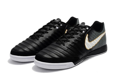 Nike TiempoX Ligera IV IC Indoor Soccer Shoes CY0037 Black/White/Black - SocSports