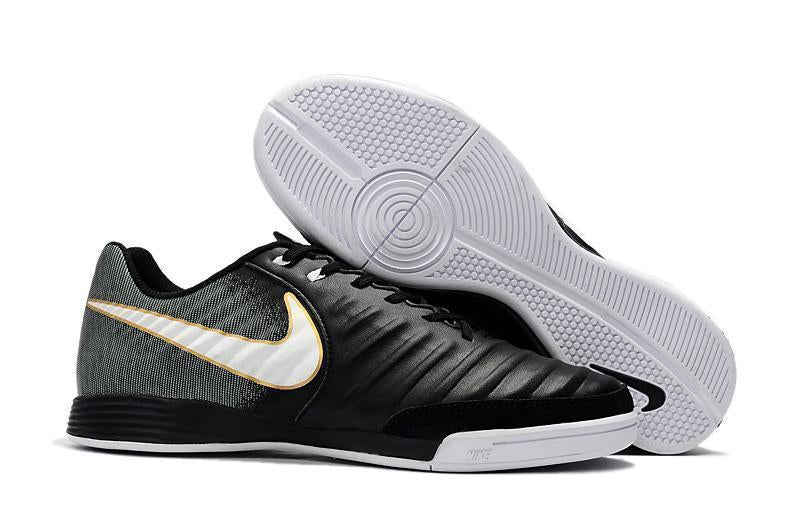 Nike TiempoX Ligera IV IC Indoor Soccer Shoes CY0037 Black/White/Black - SocSports