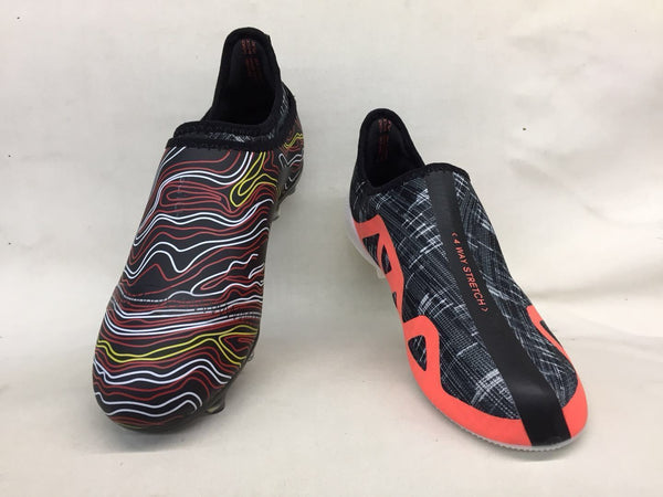 Adidas Glitch Skin 17 FG Soccer Shoes Black Fluorescent Red White - SocSports
