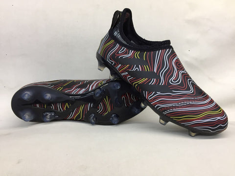Adidas Glitch Skin 17 FG Soccer Shoes Black Fluorescent Red White - SocSports