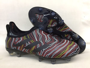 Adidas Glitch Skin 17 FG Soccer Shoes Black Fluorescent Red White - SocSports