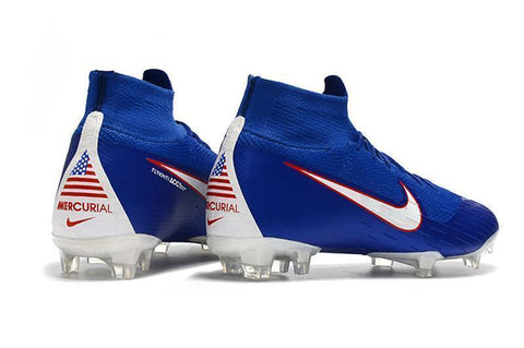 NIKE Mercurial Superfly VI 360 Elite FG Blue White Orange Lining - SocSports