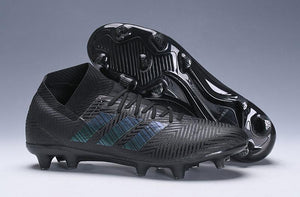 ADIDAS NEMEZIZ MESSI 18+ FIRM GROUND CLEATS BLACK ALL BLACK - SocSports