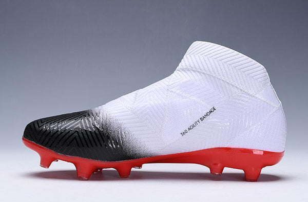 adidas Nemeziz 18+ FG White Black Red - SocSports