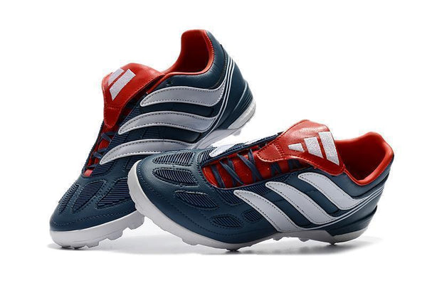 Adidas Predator Precision Turf Soccer Cleats Blue Grey White Red - SocSports