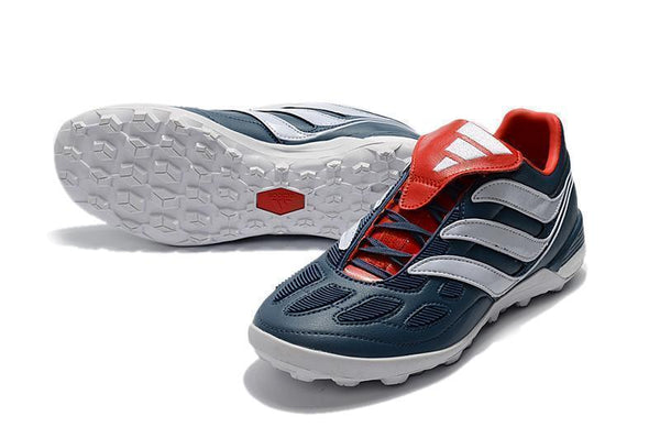 Adidas Predator Precision Turf Soccer Cleats Blue Grey White Red - SocSports
