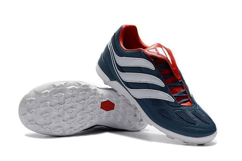 Adidas Predator Precision Turf Soccer Cleats Blue Grey White Red - SocSports